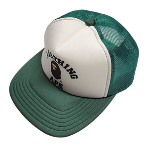 Bape Trucker Hat College Logo GREEN Archive