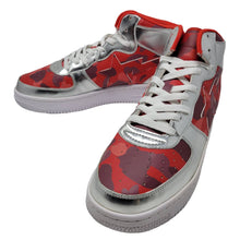 Load image into Gallery viewer, A Bathing Ape Bape Sta High Camo RED SILVER *SAMPLE PAIR* Brand New