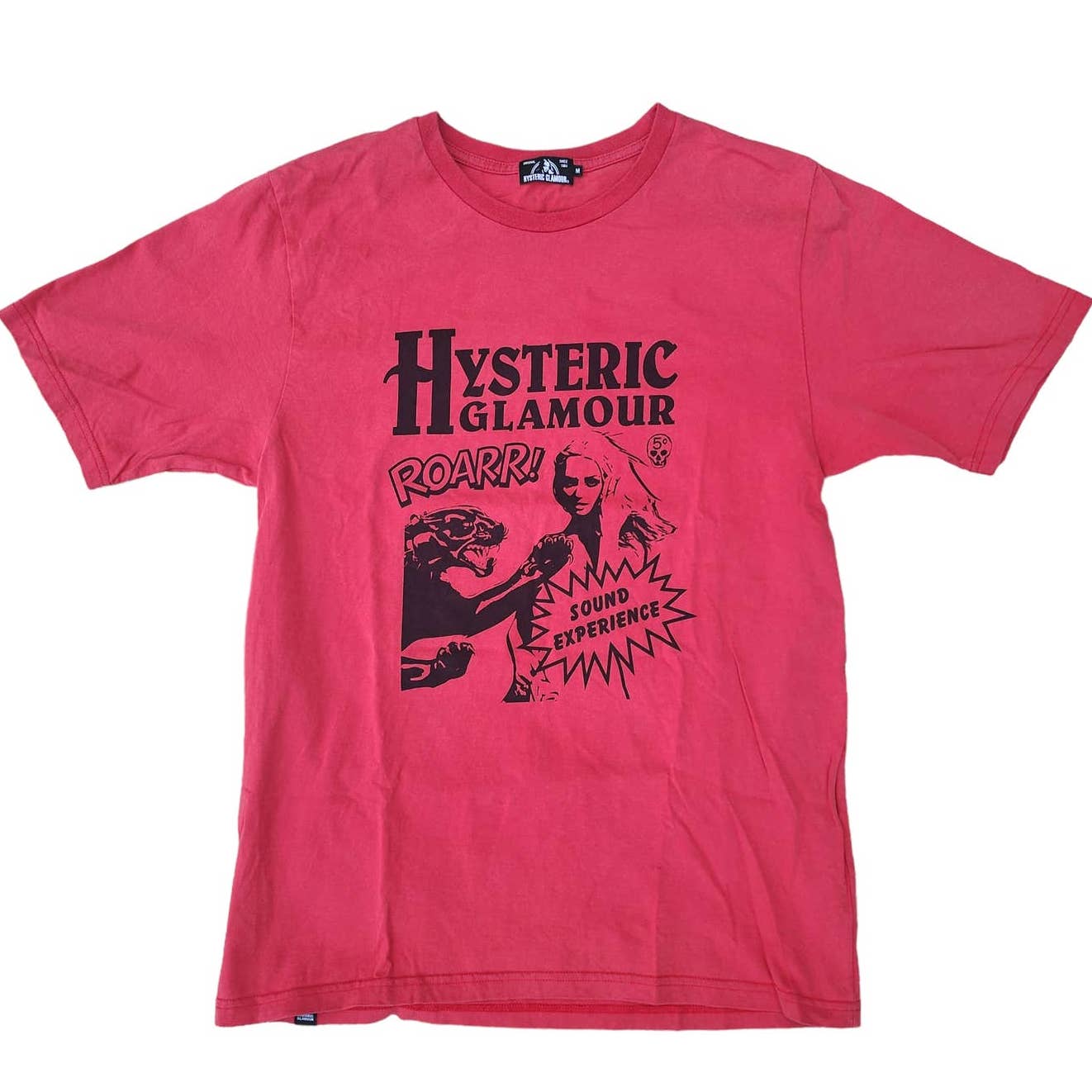 M Hysteric Glamour Tee Sound Experience ROARR! Red