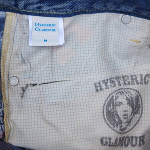 M Hysteric Glamour Jeans Patches & Distress Light Wash Denim