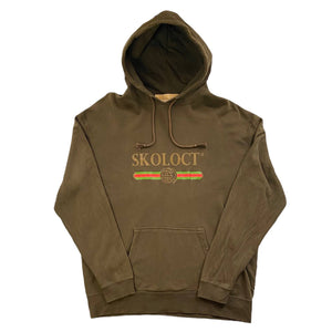 Skoloct Hoodie Gucci Logo BROWN Vintage