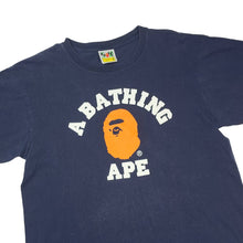 Load image into Gallery viewer, Bape Tee College Logo ORANGE NAVY Archive